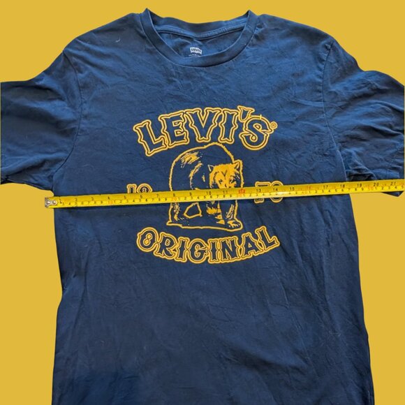 Levi’s “Original 1873” Bear Graphic Tee — Tag Medium — Navy/Gold - Picture 2 of 3